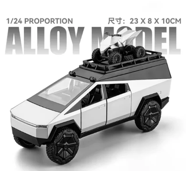 1:24 Diecast Tesla Camping Cybertruck With Bike